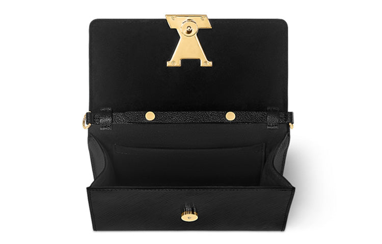 (WMNS) LOUIS VUITTON Pochette Louise Epi Leather Handbag 'Black' M23756 #