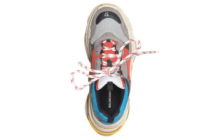 (WMNS) Balenciaga Triple S 'Blue Red' 554105W09O24365 #