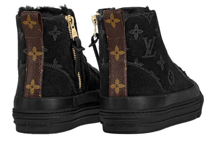 (WMNS) LOUIS VUITTON Stellar Ankle Sneakers 'Black Monogram' 1A95VN #