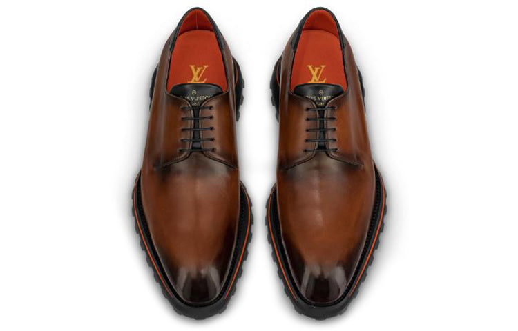 LOUIS VUITTON Derby Goncourt Shoes 'Cognac' 1A5Y5B #