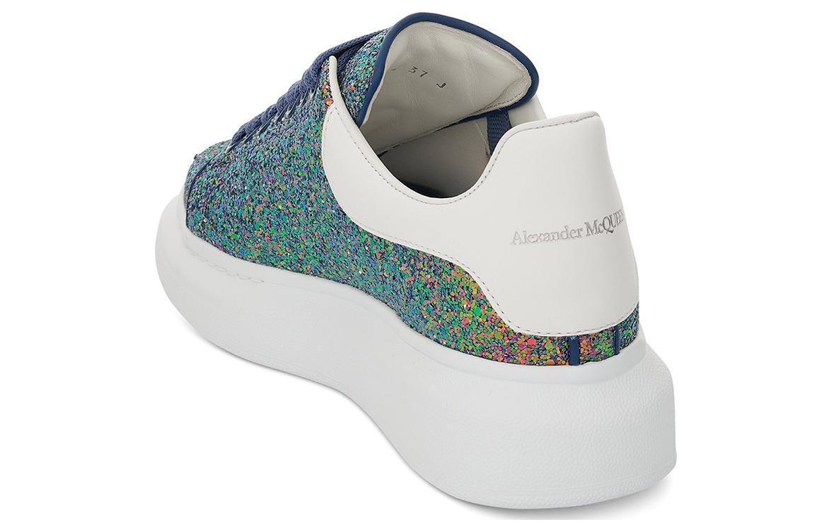 (WMNS) Alexander McQueen Oversized Sneaker Glitter 'Petrol Blue' 558944W4MC23138 #