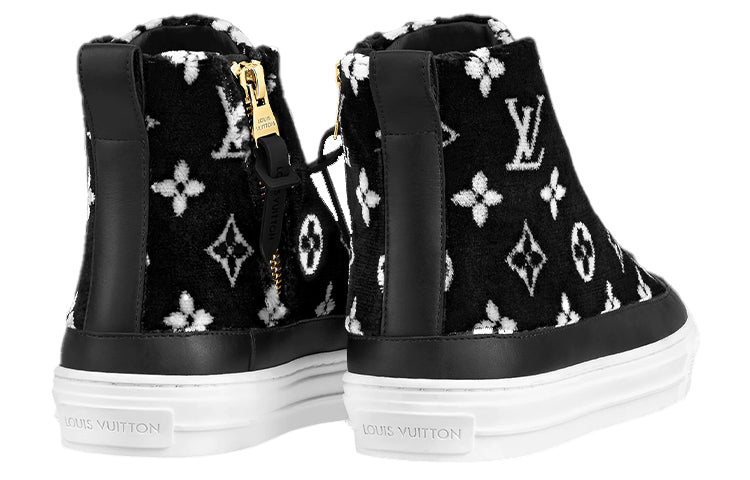 (WMNS) LOUIS VUITTON Stellar Ankle Sneakers 'Black White Monogram' 1A95NB #