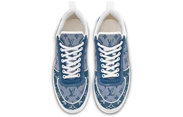 (WMNS) LOUIS VUITTON LV Boombox Monogram Sneakers Denim-Blue 1A8E3S #