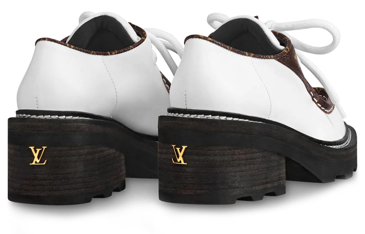 (WMNS) LOUIS VUITTON Beaubourg Platform Derby Shoes 'White' 1A5SNU #