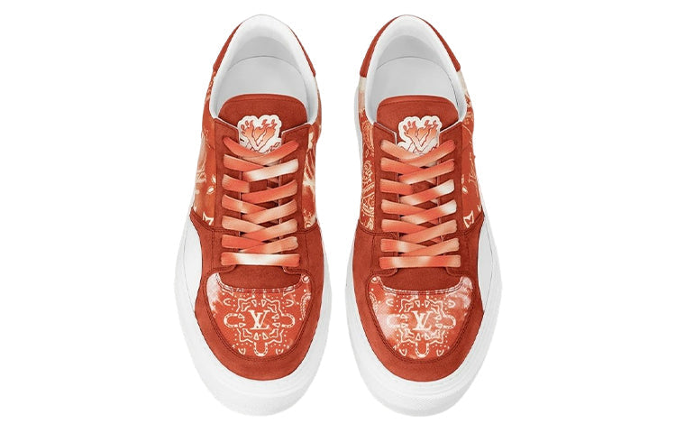 LOUIS VUITTON Ollie Sneakers 'Orange Tie Dye Style Monogram' 1AA7MZ #
