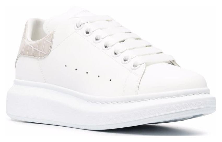 (WMNS) Alexander McQueen Oversized Sneaker 'White Champagne' 553770WHXMY9551 #