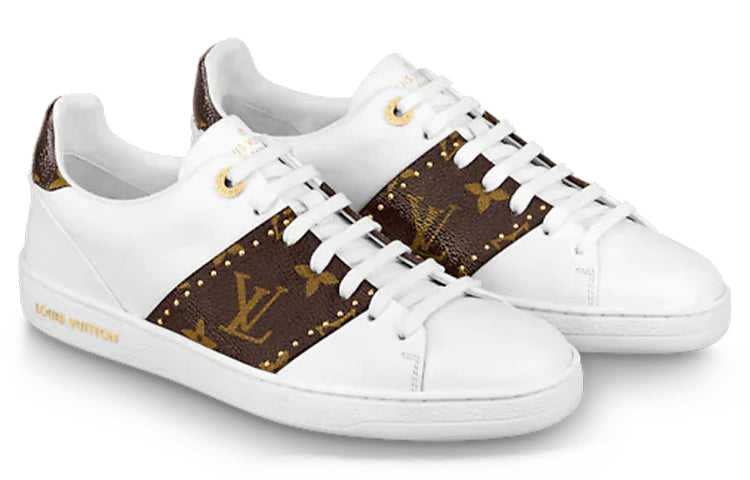 (WMNS) LOUIS VUITTON Frontrow Sneakers 'White with Brown Monogram' 1A8FJ7