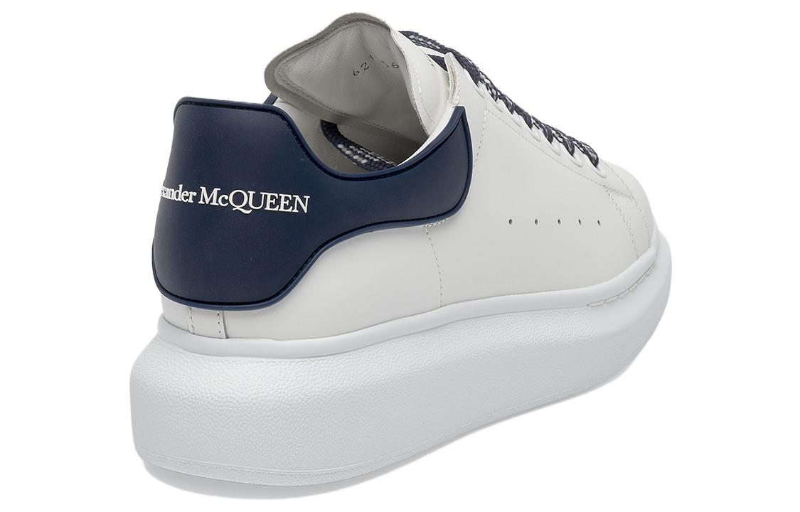 (WMNS) Alexander McQueen Oversized Sneaker 'White Ink Blue' 621056WHXMT9164 #