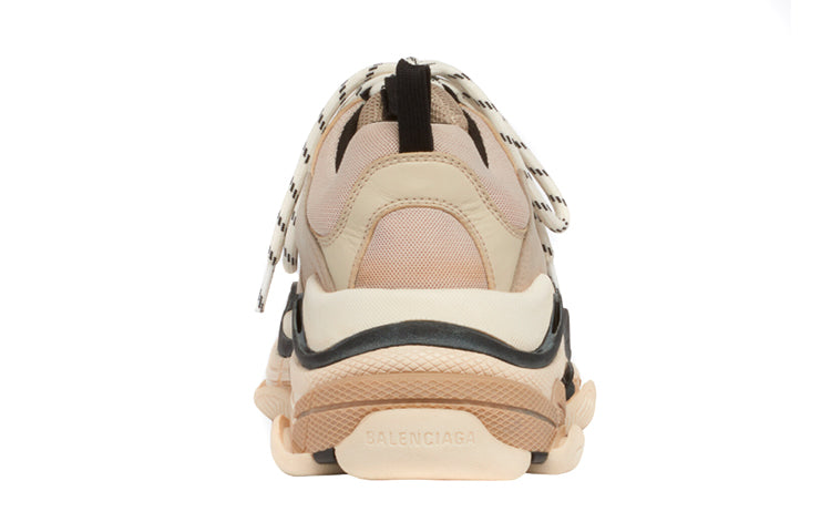 (WMNS) Balenciaga Triple S Daddy Shoes Beige/Black 524039W09OM9787 #