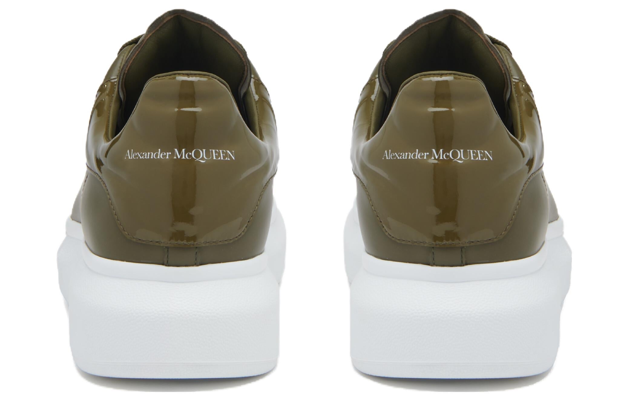 Alexander McQueen Oversized Leather Sneakers 'Olive Green' 777279WIE9C3211 #