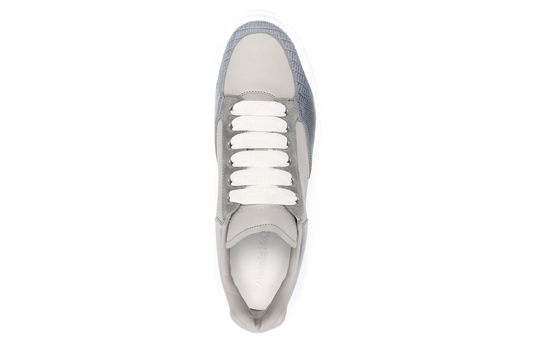 Alexander McQueen Court Trainer 'Grey Silver Navy White' 711132WIAAB1820 #
