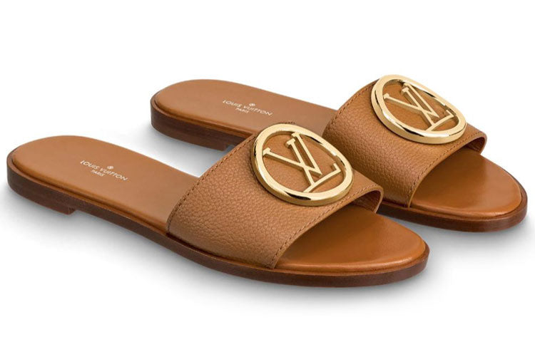 WMNS) LOUIS VUITTON Lock It Slides 'Brown' 1A57G8 Success #.