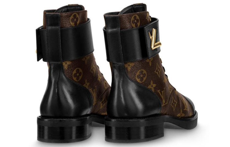 (WMNS) LOUIS VUITTON LV Wonderland Monogram Canvas Martin boots Brown 1A2Q3I #