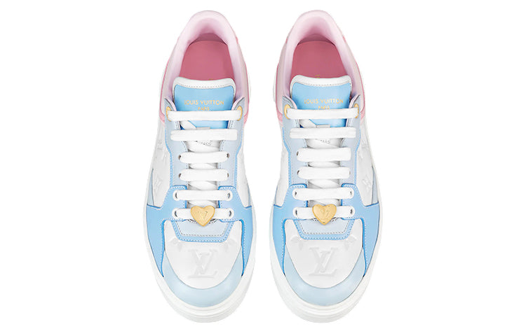 (WMNS) LOUIS VUITTON Time Out Sneakers 'White Monogram with Blue Pink' 1A9QB4 #