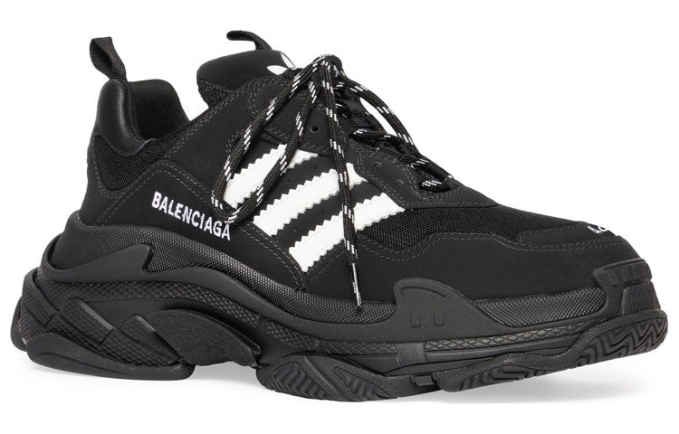 (WMNS) Adidas x Balenciaga Triple S Sneaker 'Black' 712764W2ZB21090 #
