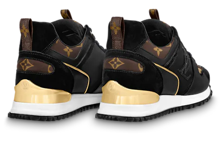 (WMNS) LOUIS VUITTON Run Away Trainers 'Black with Brown Monogram' 1AAP39 #