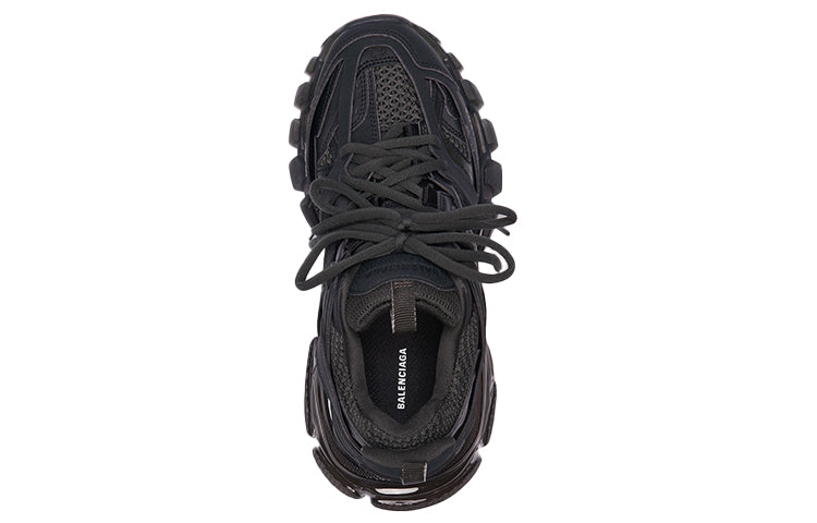 Balenciaga Track Clear Sole Low-Top Sports Shoes Black 647742W3BM11000 #
