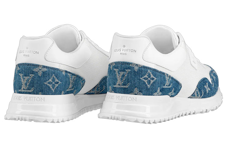 LOUIS VUITTON Run Away Sneakers 'White with Denim Monogram' 1A8JJ1  #