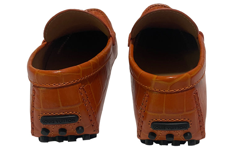 LOUIS VUITTON Hockenheim Moccasin Shoes 'Bright Brown' 1A4U00 #