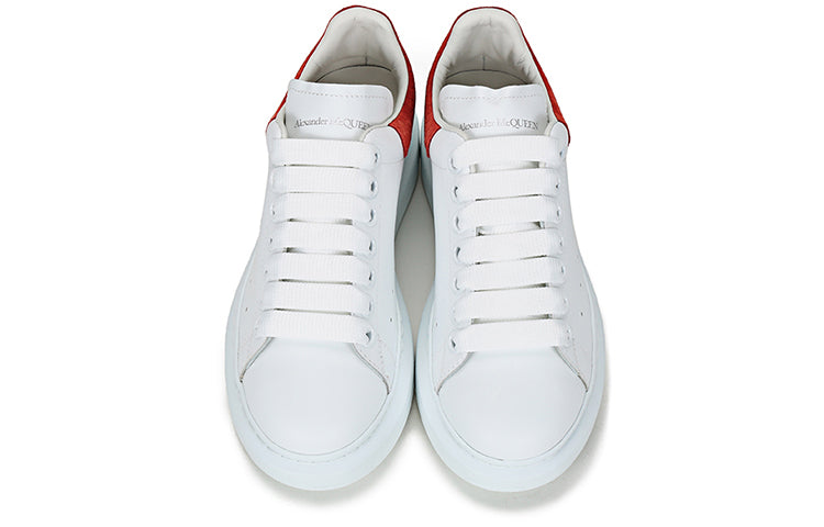 (WMNS) Alexander McQueen Oversized Sneaker 'Red Embossed Suede Crocodile' 650788WHZ4K9294 #