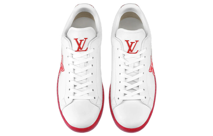 LOUIS VUITTON Luxembourg Samothrace Trainers 'White Red' 1A9FYM #
