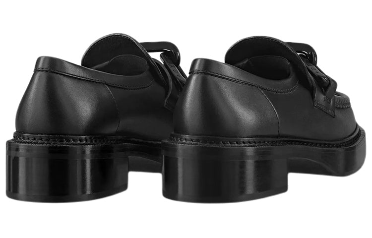 (WMNS) LOUIS VUITTON LV Academy Loafers 'Black with Chain' 1A9R6Y #