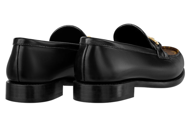 (WMNS) LOUIS VUITTON Chess Flat Loafers 'Black with Brown Monogram' 1ABPLA#
