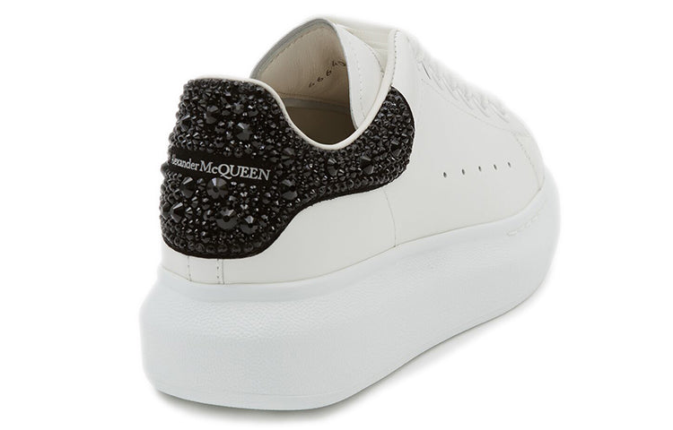 (WMNS) Alexander McQueen Oversized Sneaker 'White Jet Black Crystal' 666407WIA4Z9581 #