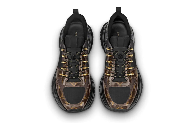 LOUIS VUITTON LV Run Away Pulse Sneakers 'Black with Monogram Tip' 1A5SX0 #