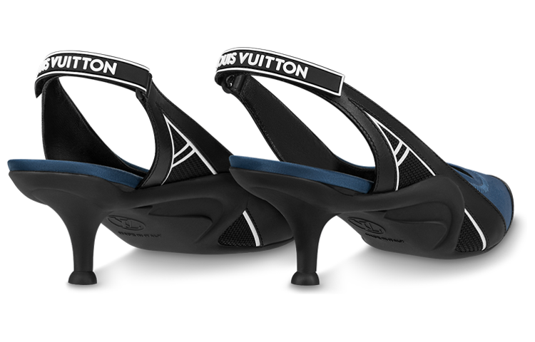 (WMNS) LOUIS VUITTON Archlight 1.0 Nautical Slingback Pumps 'Blue Black' 1ABH93 #