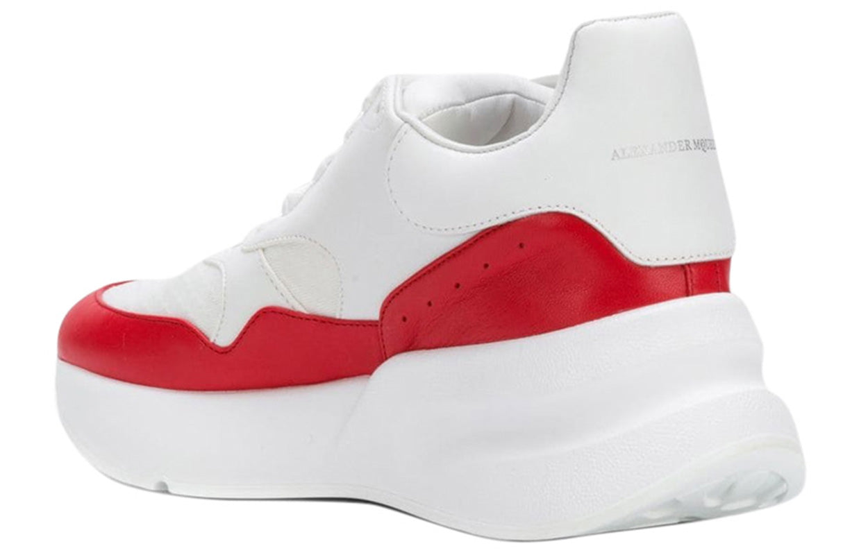(WMNS) Alexander McQueen Oversized Runner in Nappa Calf Leather 'White Red' 533710WHT999092 #