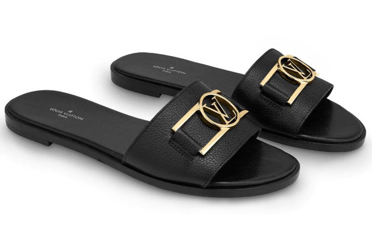 (WMNS) LOUIS VUITTON Lock It Slides 'Black' 1A64YP #