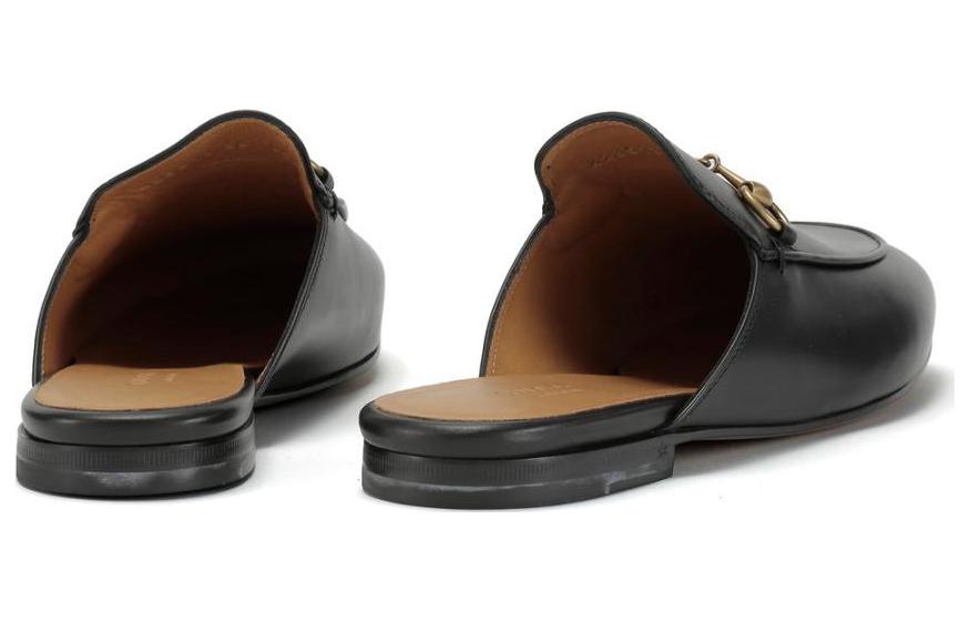 (WMNS) Gucci Princetown 'Black Leather' 423513-BLM00-1000 #