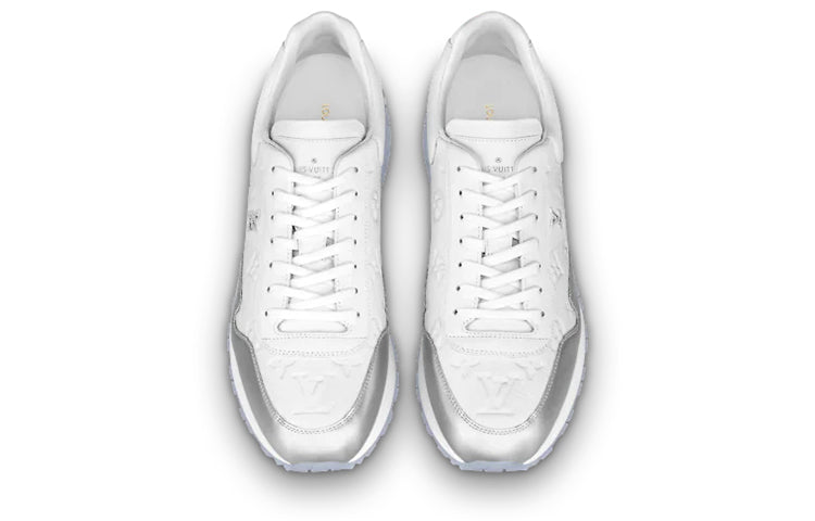 LOUIS VUITTON Run Away Sneakers 'White Monogram with Silver' 1A8V4K #