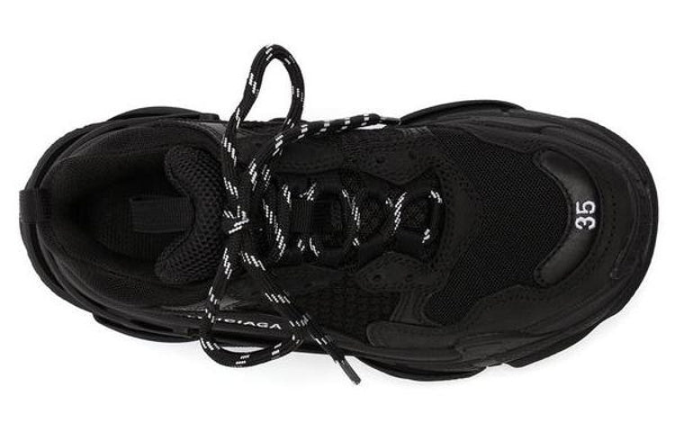 (WMNS) Balenciaga Triple S 'Black' 524036W2CA11000 #