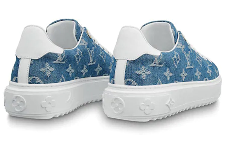 (WMNS) LOUIS VUITTON Time Out Sneakers Denim-Blue 1A7RB0 #