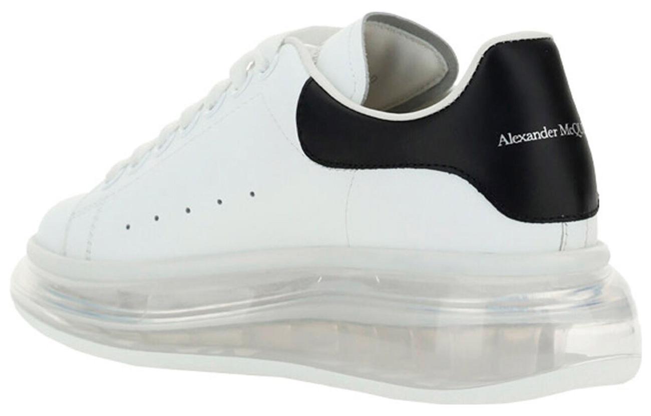 (WMNS) Alexander McQueen Oversized Transparent Sole Sneaker 'White Black' 611698WHX989061  #