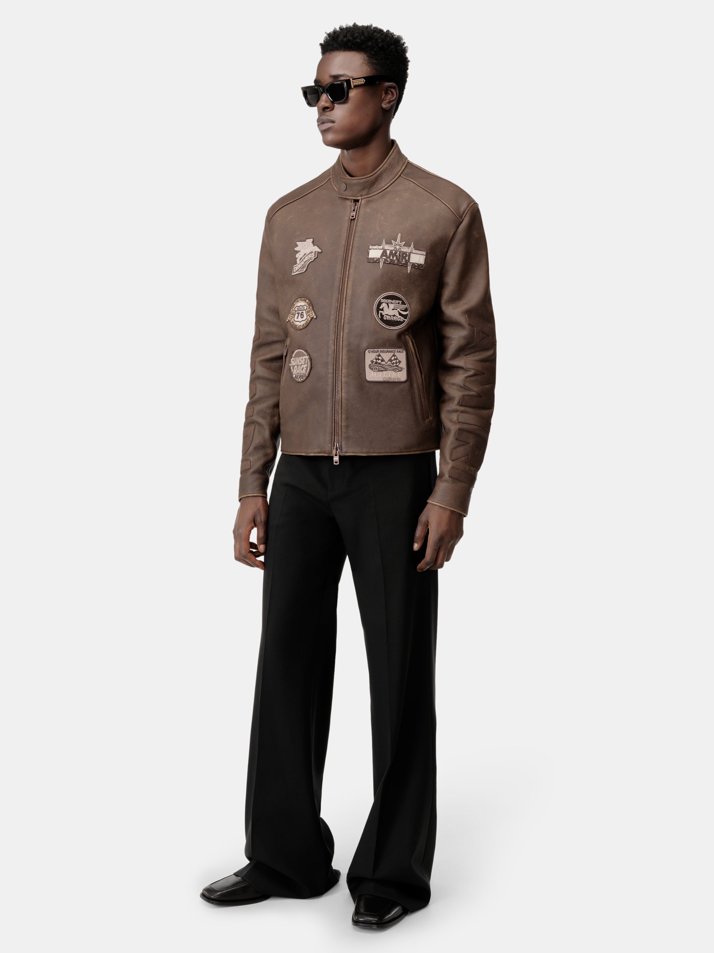 AMIRI PATCH RACER JACKET - Walnut Brown