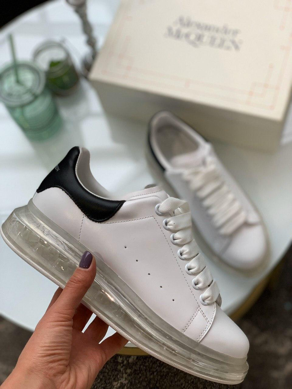 Alexander McQueen Oversized Sneakers 'Clear Sole White Navy Blue' 709817WICY19095 #