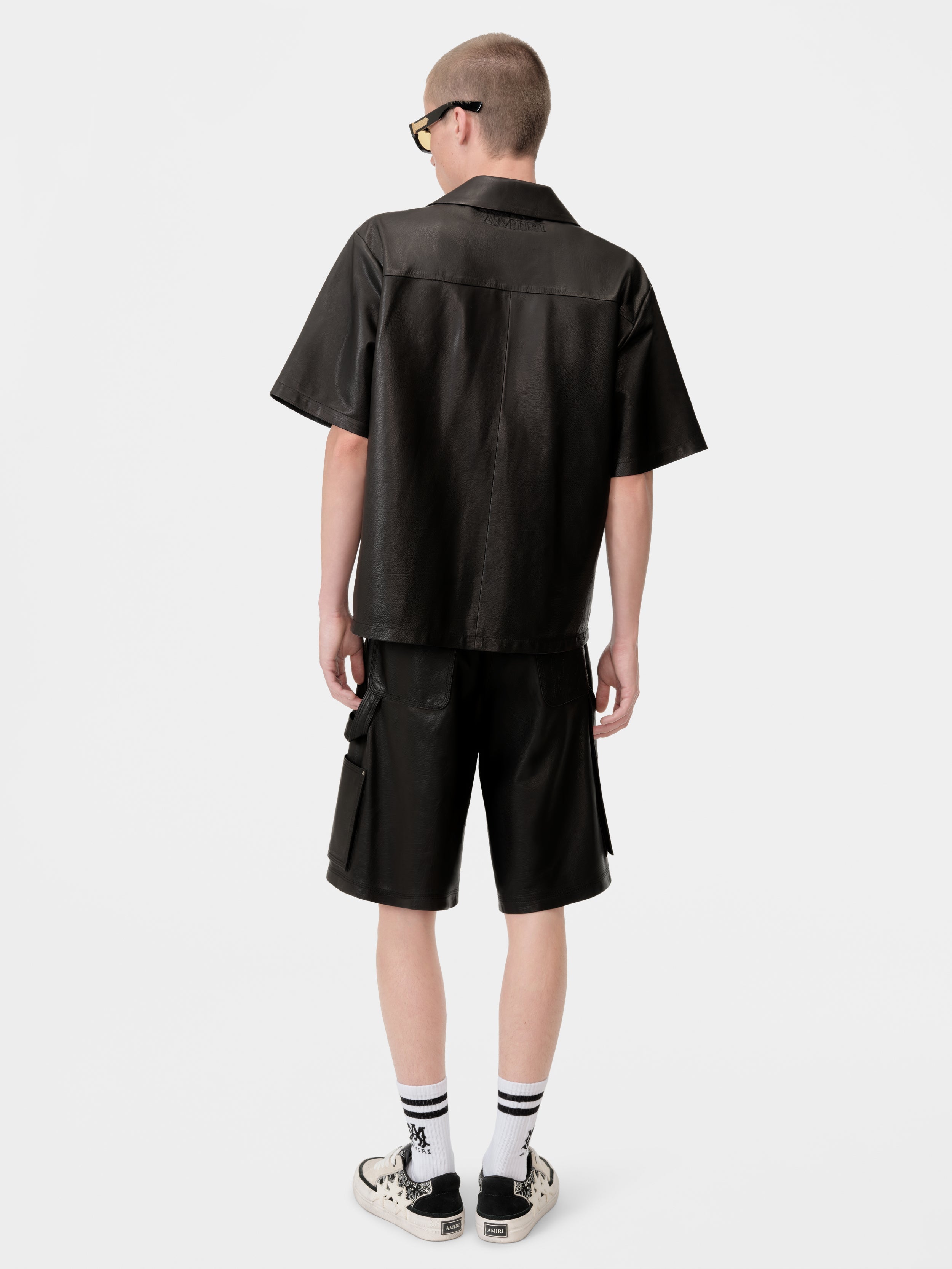 MA LEATHER CAMP SHIRT - Black