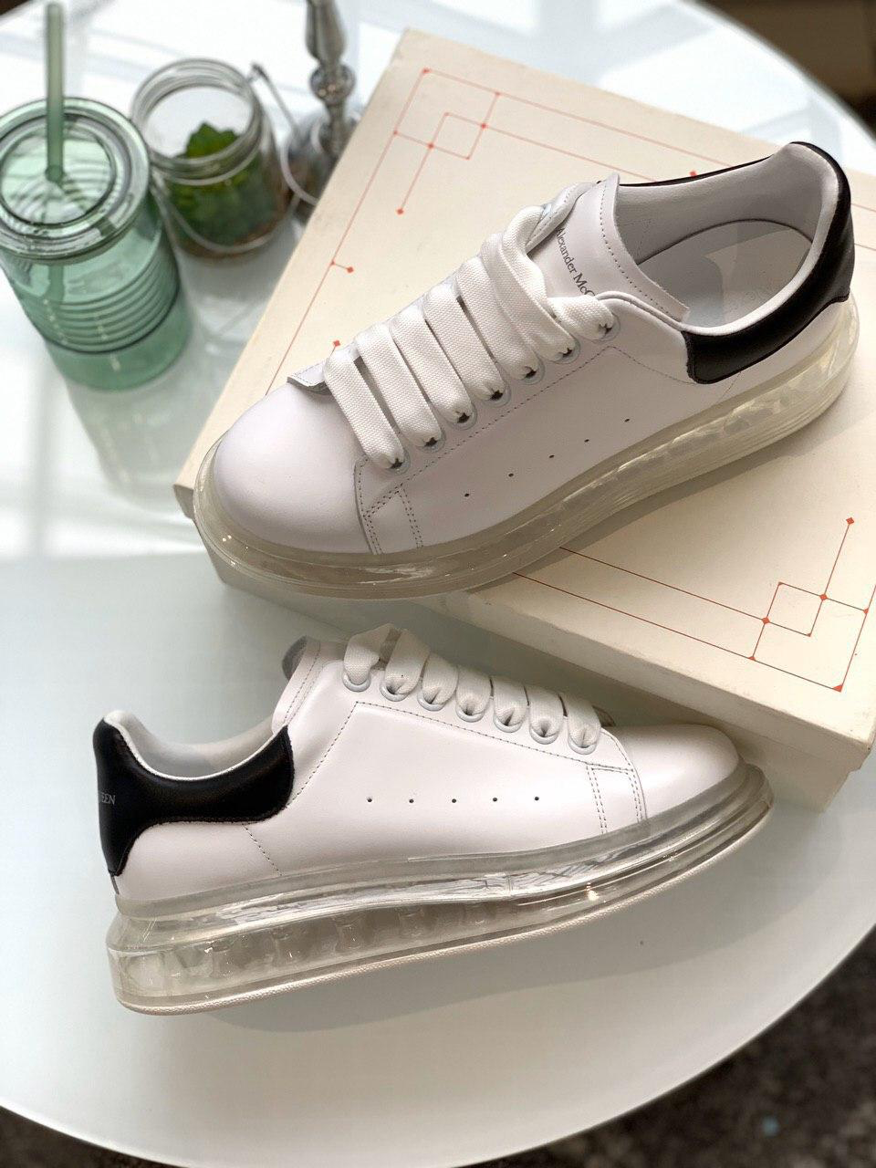 Alexander McQueen Oversized Sneakers 'Clear Sole White Navy Blue' 709817WICY19095 #