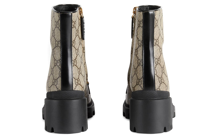 (WMNS) Gucci Horesbit Interlocking G ankle boots 'Black Ebony' 670412-2OQ50-9763 #.