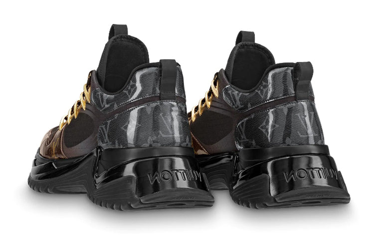 LOUIS VUITTON LV Run Away Pulse Sneakers 'Black with Monogram Tip' 1A5SX0 #
