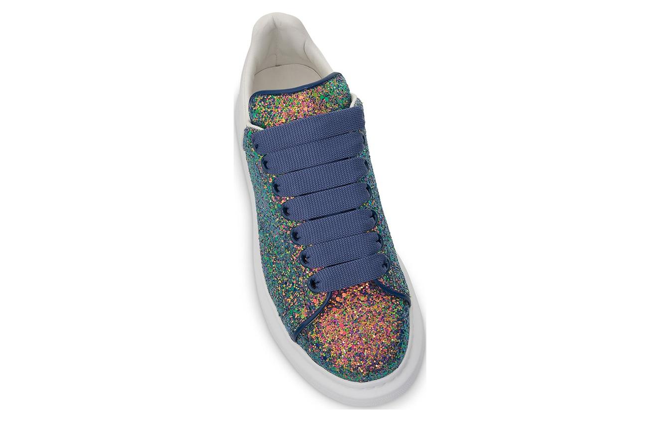 (WMNS) Alexander McQueen Oversized Sneaker Glitter 'Petrol Blue' 558944W4MC23138 #