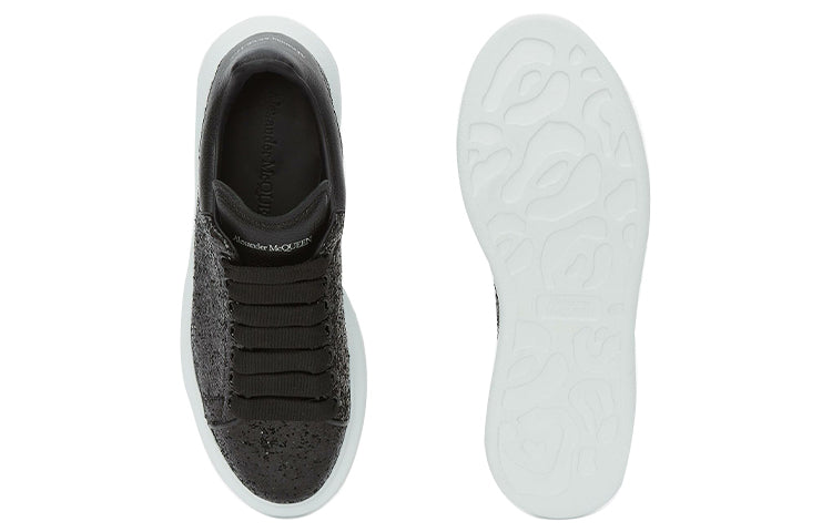 (WMNS) Alexander McQueen Oversized Sneaker Glitter 'Black' 553771W4EY41000 #