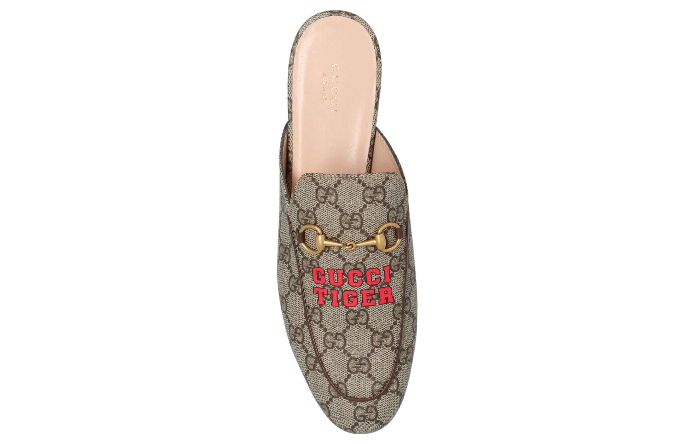 (WMNS) GUCCI Princetown Slipper 'Gucci Tiger - Beige Ebony' 687841-UTG10-9760 #