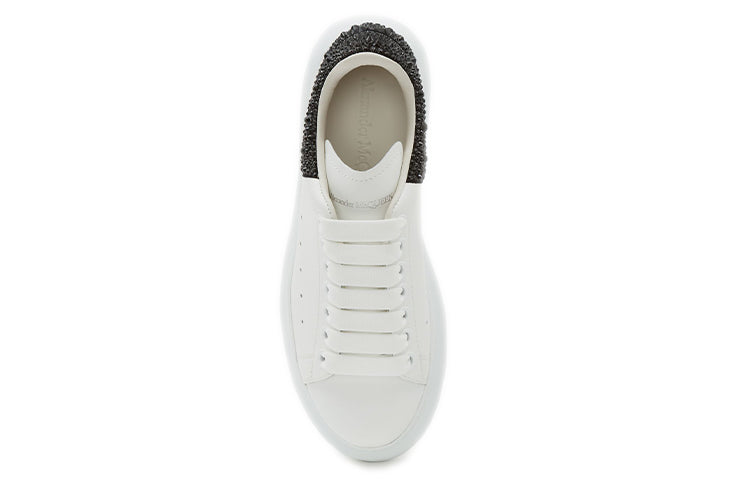 (WMNS) Alexander McQueen Oversized Sneaker 'White Jet Black Crystal' 666407WIA4Z9581 #