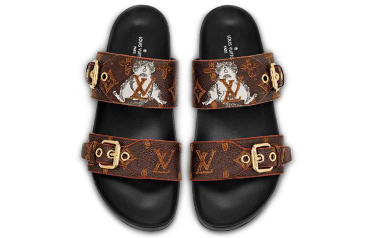 (WMNS) LOUIS VUITTON LV Bom Dia Monogram Flat Mules 'Brown' 1A52HW #