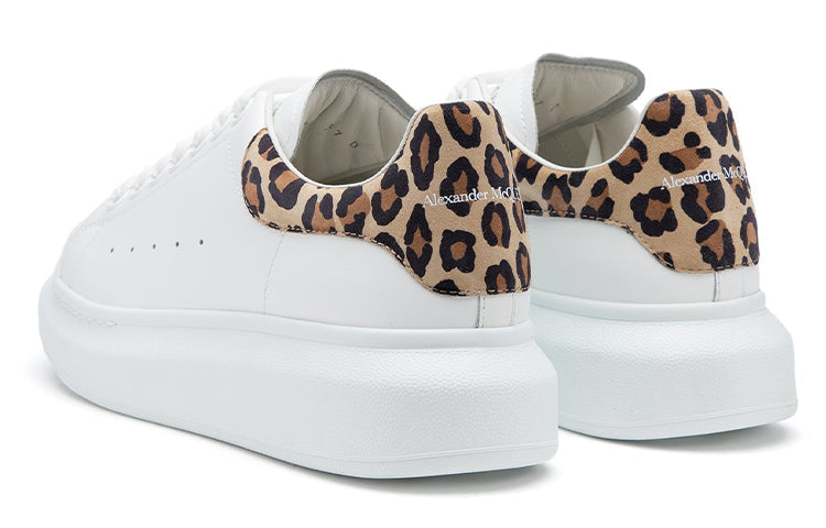 (WMNS) Alexander McQueen Oversized Sneaker 'White Leopard Suede' 650787WHZ4T9316 #