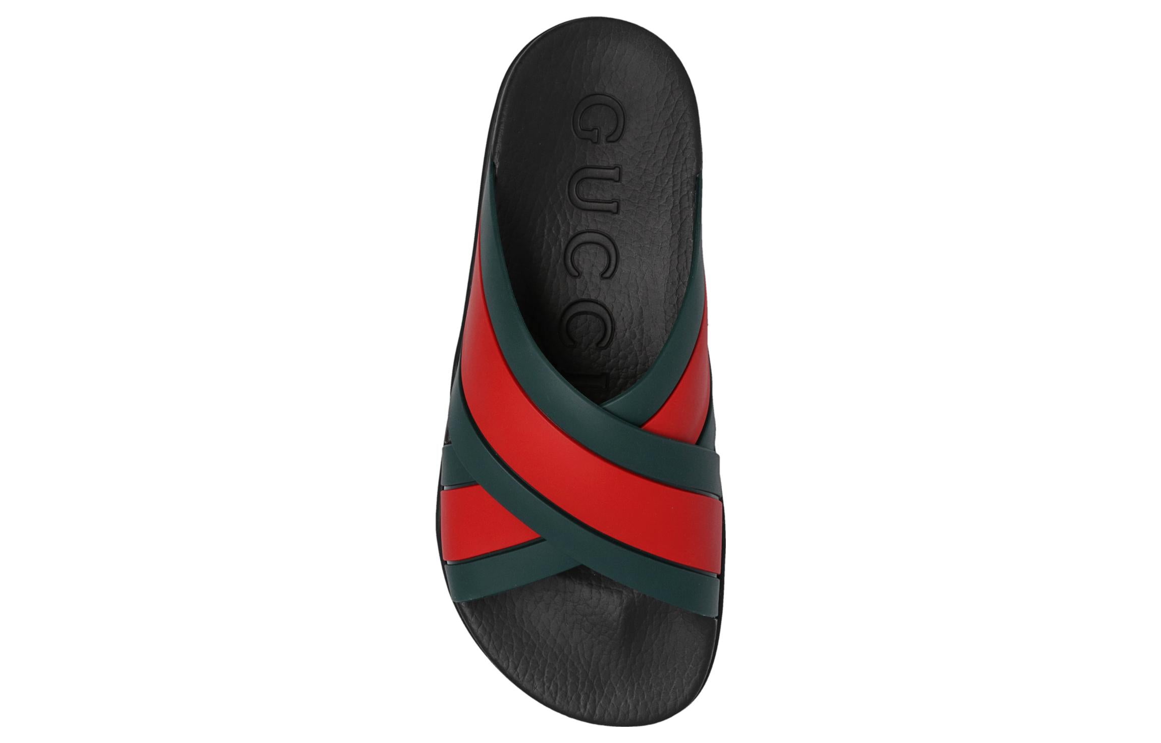 (WMNS) Gucci Slide Web Stripe 'Black' 627820-J8700-8460 #